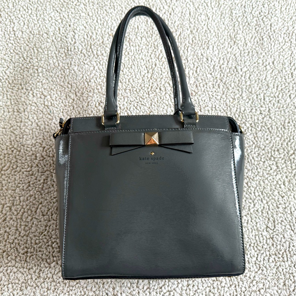 Hp!! Kate Spade | Like New!! Medium Grey Satchel